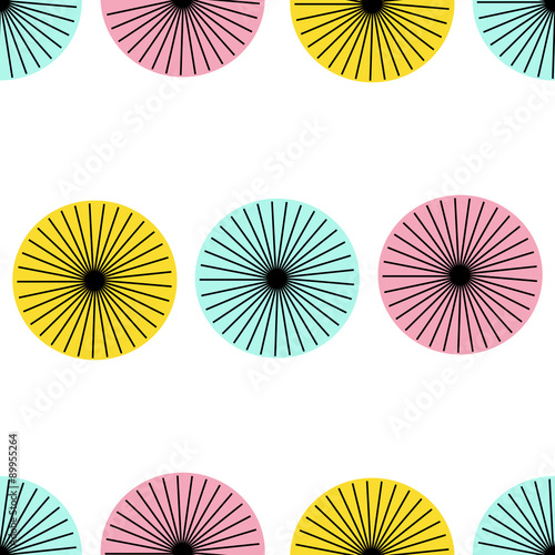 Circles and stripes on a white background.Seamless.