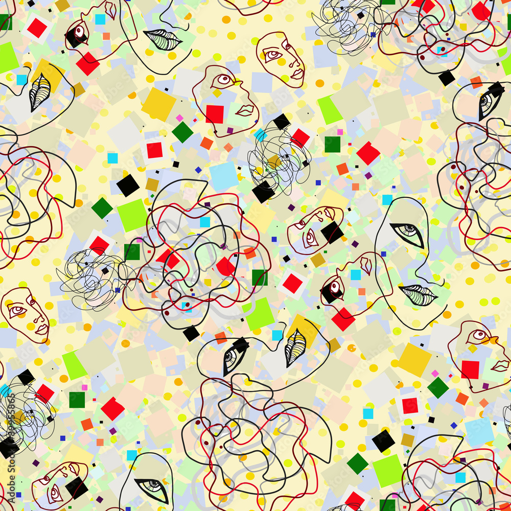 Chaotic patterns, lines, squares, dots, lines on a light background. Chaotic patterns, lines, squares, dots, lines on a light background.