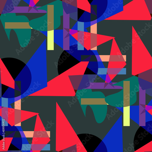 Beatifull  geometric shapes on a gray background. Seamless.