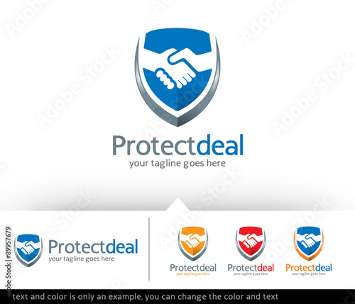 Protect Deal Logo Template Design Vector