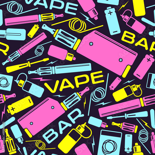 Vape bar seamless pattern