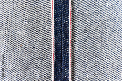Photos Raw denim jeans red selvedge texture, japan raw denim jeans.