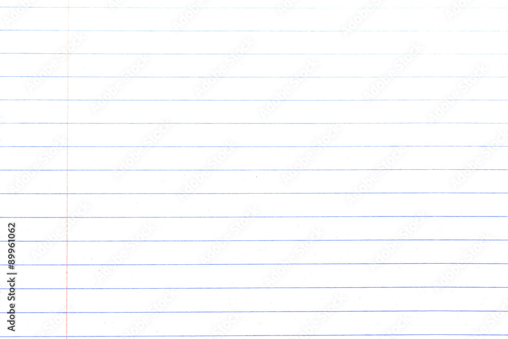 White paper and line of notebook paper texture White paper and line of notebook paper texture