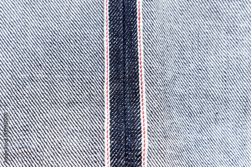 Raw denim jeans red selvedge texture, japan raw denim jeans.