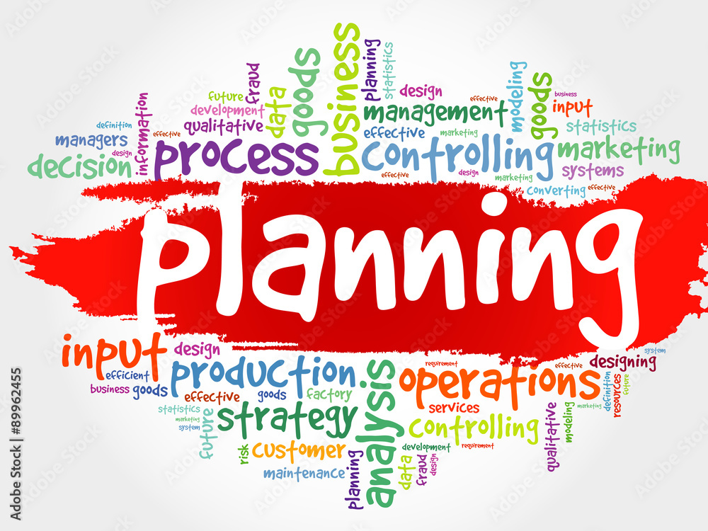 Planning word cloud, business concept Planning word cloud, business concept