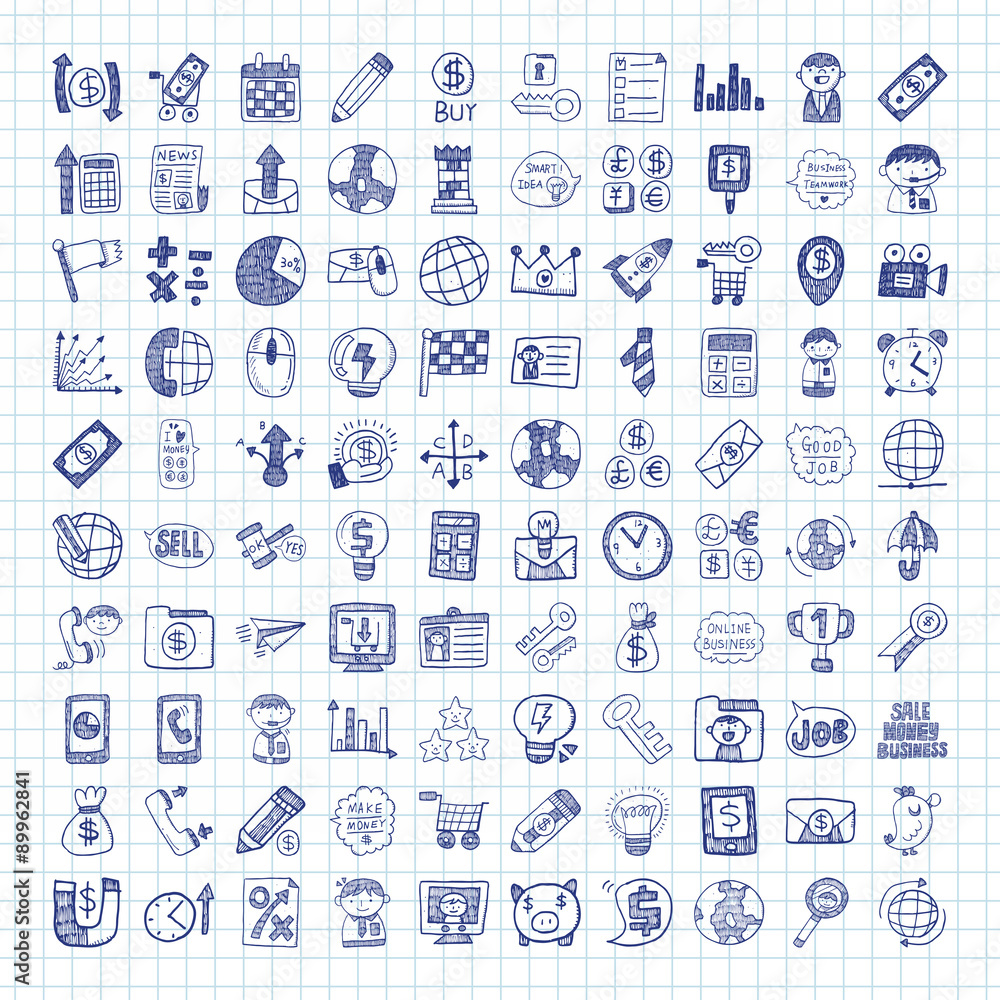 doodle business icon doodle business icon