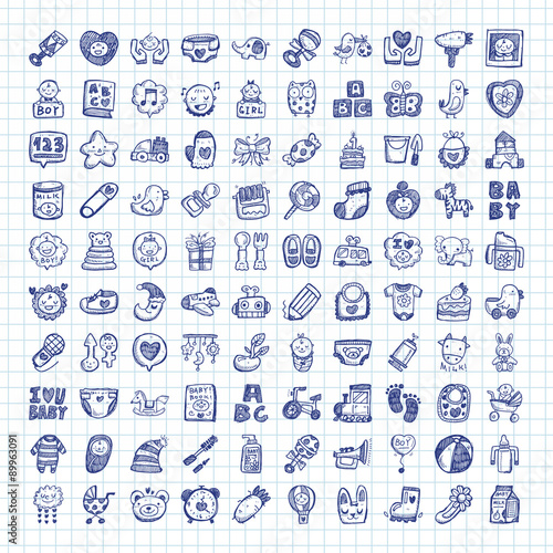 doodle baby icon