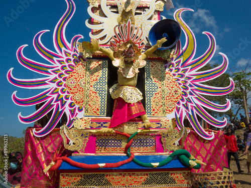 Hindu funeral, August 23. 2015  Sebuluh,Nusa Penida provinz. Bali, Indonesi photo