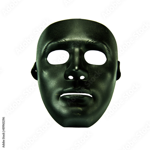 Mask face on white background