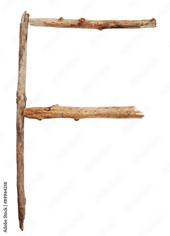 Alphabet from sticks isolated on white background Alphabet from sticks isolated on white background