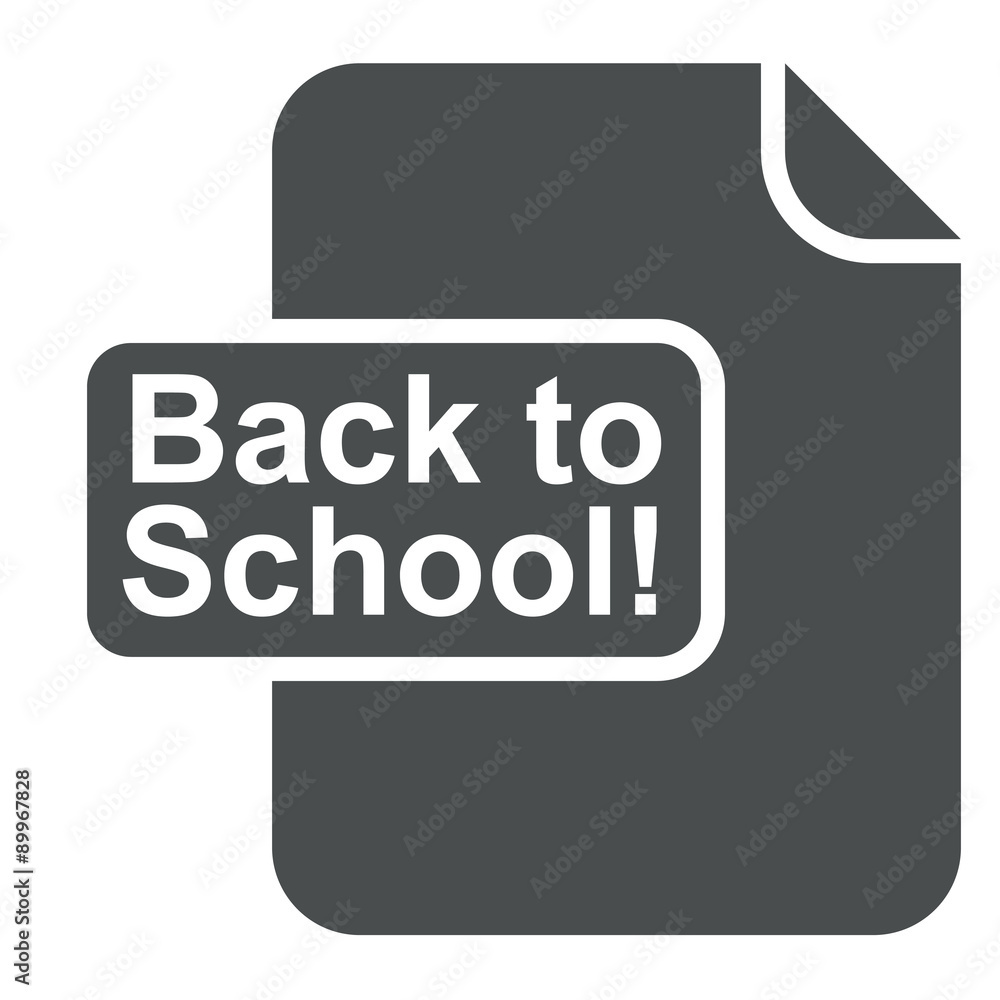 Icono documento texto Back to School gris Icono documento texto Back to School gris