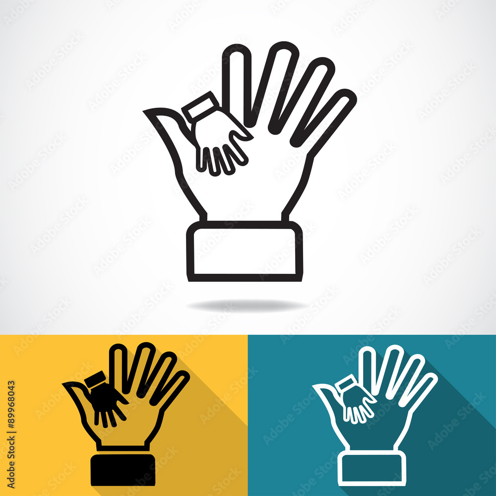 Obraz premium Hand in hand, Helping hands