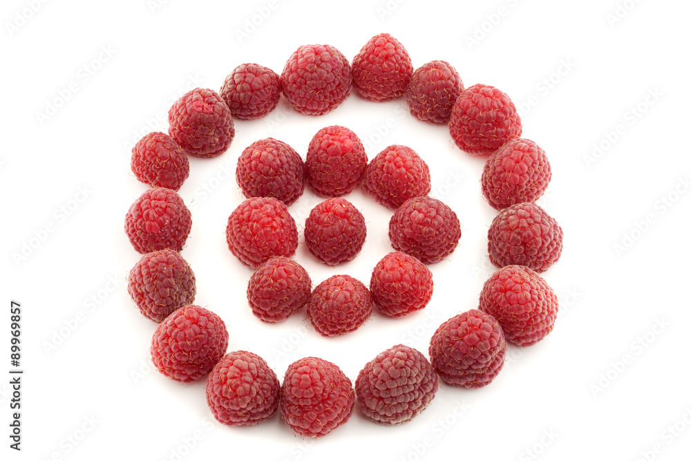 Fresh ripe red berries in circle shape Fresh ripe red berries in circle shape