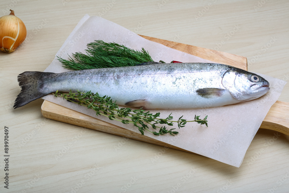 Raw trout