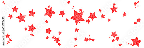 Banner | rote Sterne | Scribble Skizze Zeichnung