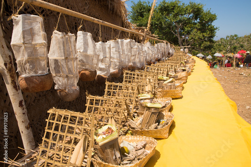 Hindu funeral, August 23. 2015  Sebuluh,Nusa Penida provinz. Bali, Indonesia  photo