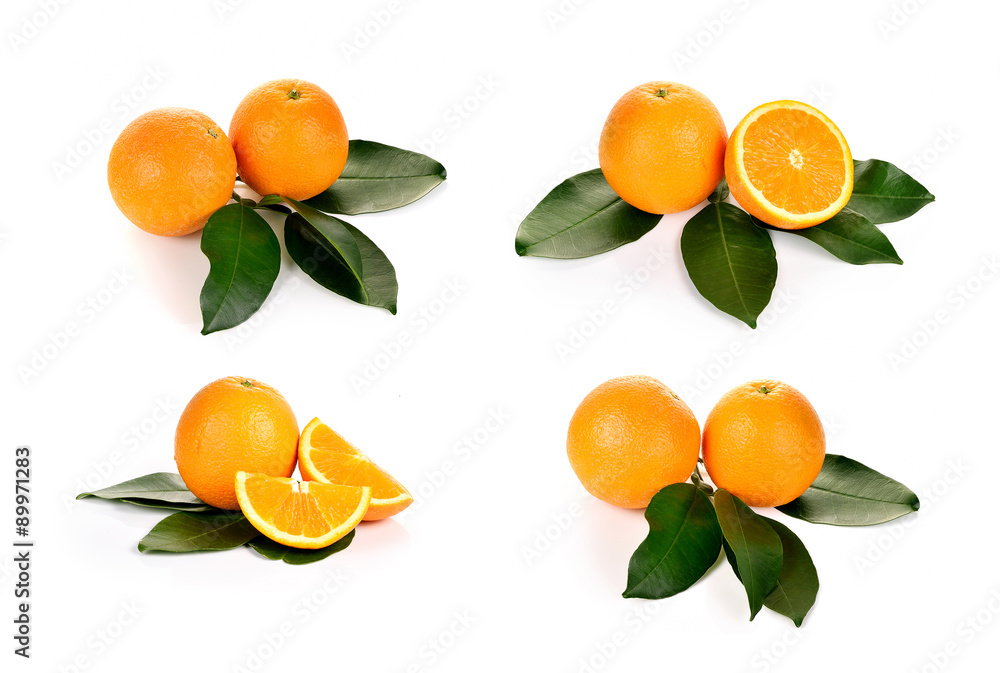 fresh orange on white background fresh orange on white background