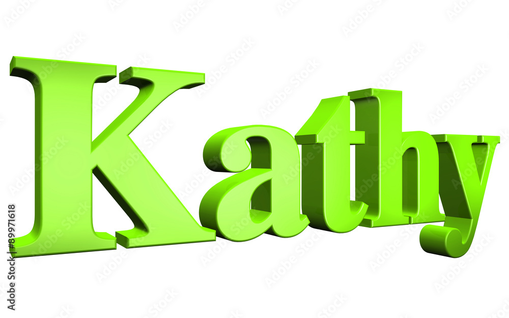 3D Kathy text on white background 3D Kathy text on white background