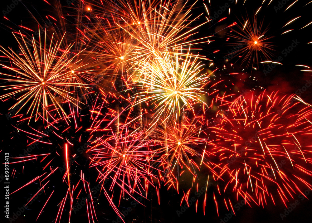 Fireworks light up the sky with dazzling display Fireworks light up the sky with dazzling display