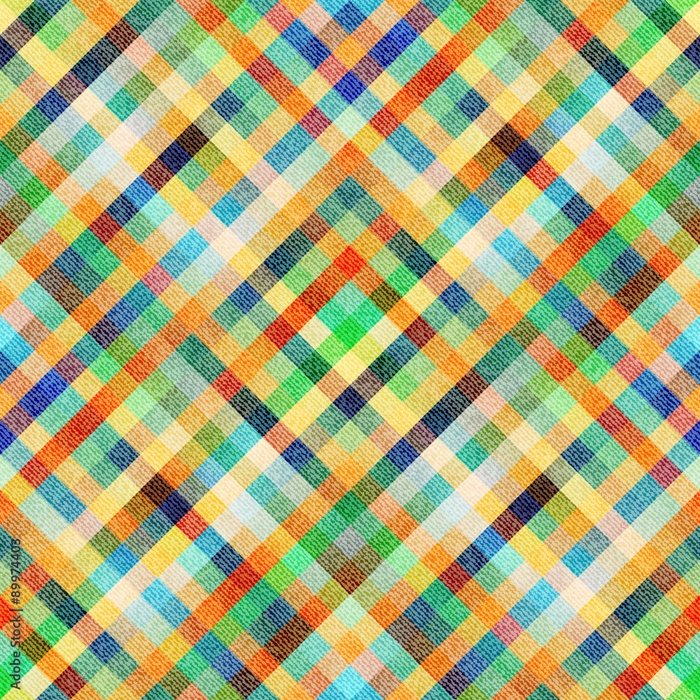 Diagonal textured plaid background. Diagonal textured plaid background.