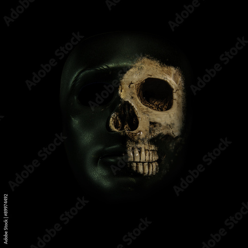 Фотография Mask and skull