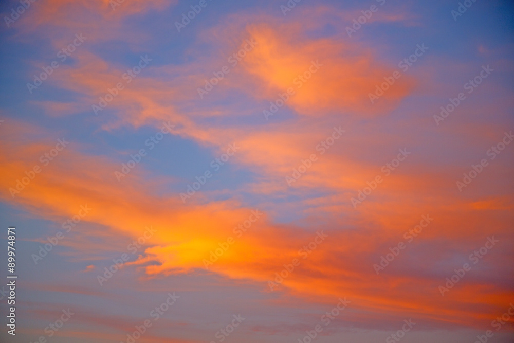 the sunrise in  colored sky white