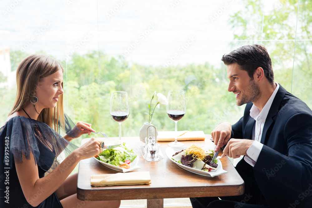 Happy couple having lunch Happy couple having lunch