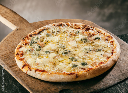 Flame grilled Italian Four Cheeses Pizza