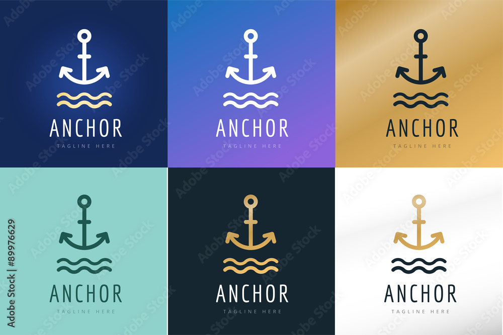 Anchor vector logo icon. Sea, sailor symbols Anchor vector logo icon. Sea, sailor symbols