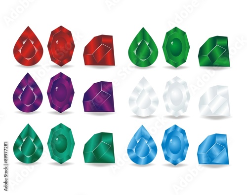 SET OF COLORFUL JEWELS