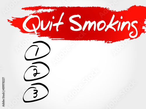 Quit Smoking blank list, health concept