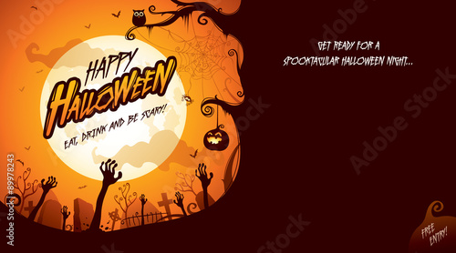 Halloween illustration - Graveyard