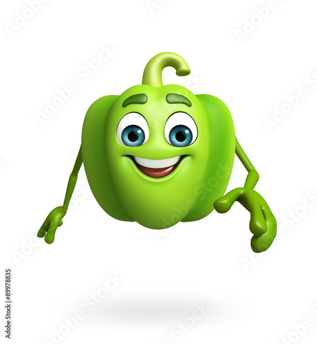 Cartoon character of capsicum