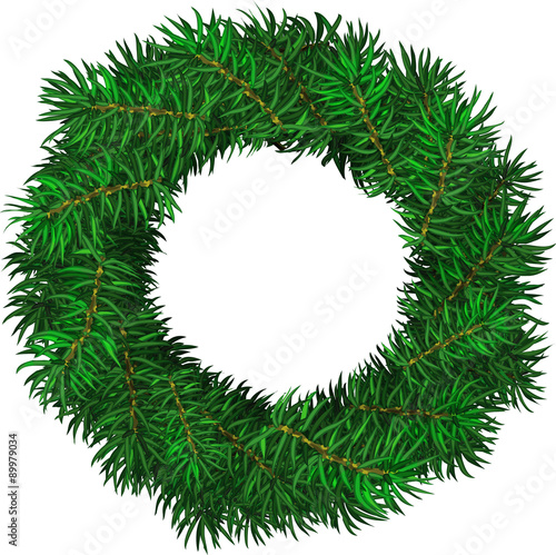 Evergreen holiday wreath