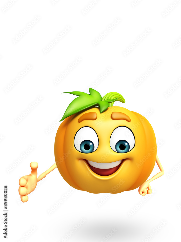 Cartoon character of pumpkin Cartoon character of pumpkin