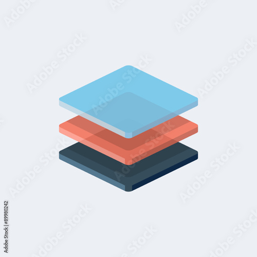 Vector stack of files icon