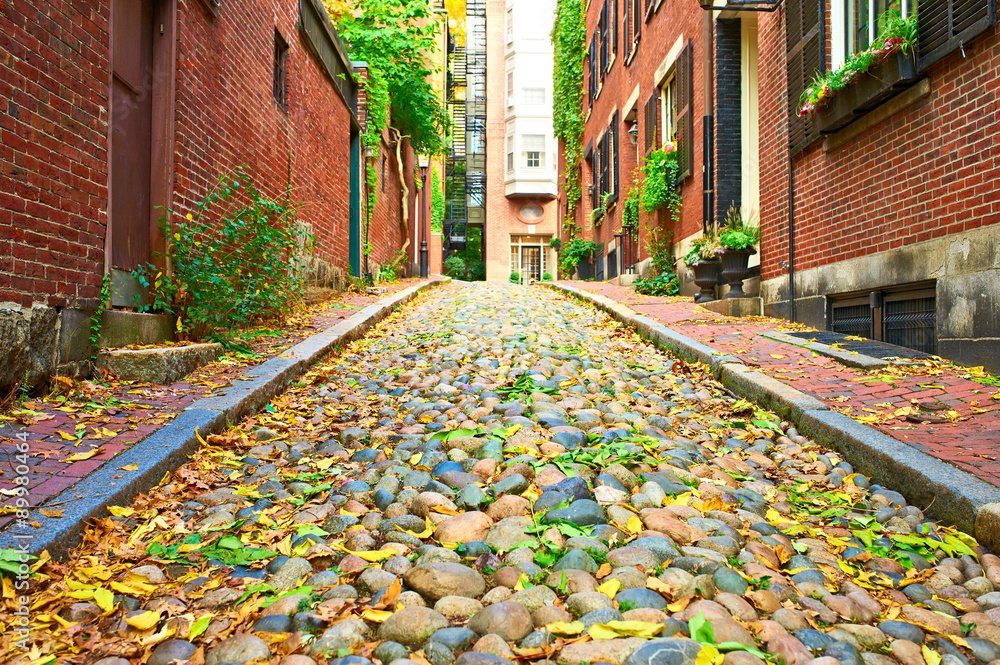 Historic Acorn Street at Boston