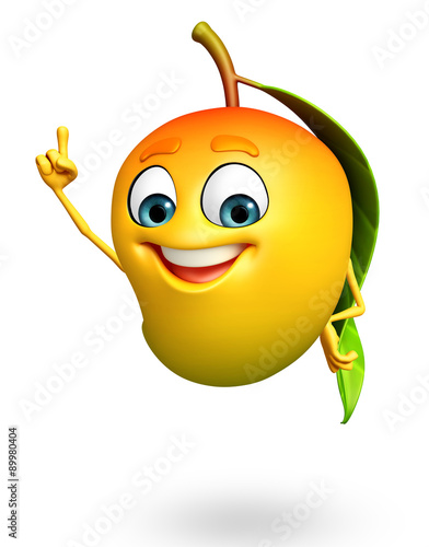 Cartoon character of mango photo