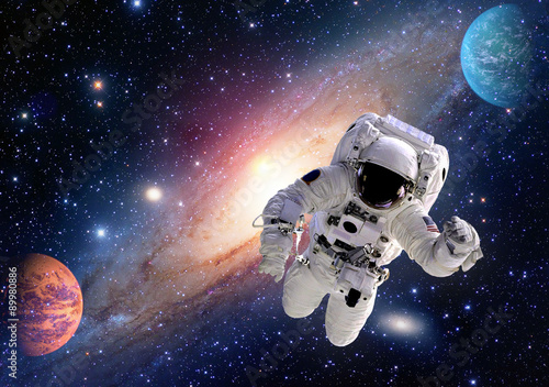 Tableau sur Toile L&#39;astronaute spaceman espace solaire gens système planète univers