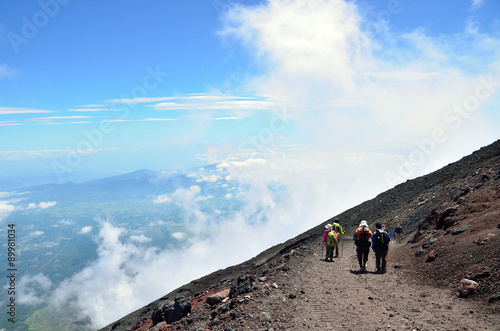 Mt. Fuji climbing,Yoshida Trail for descent 
 photo
