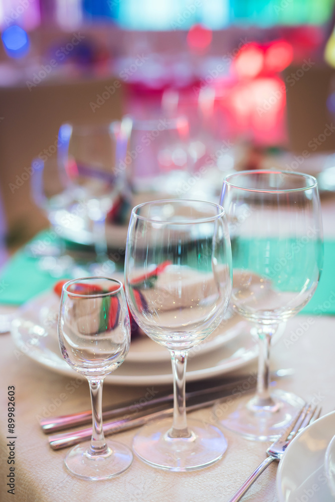 table set for wedding or another catered event dinner
table set for wedding or another catered event dinner