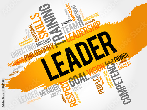 LEADER word cloud, business concept
