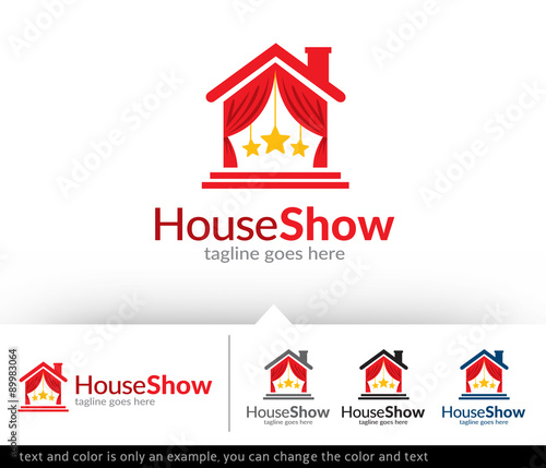 House Show Logo Template Design Vector