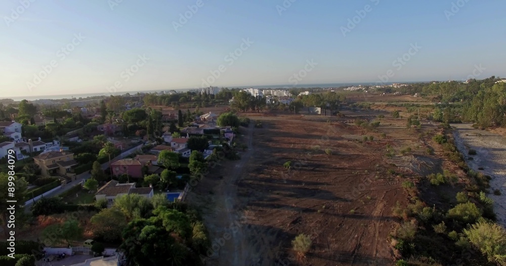 Aerial View. Flight Over Country in Andalucia Aerial View. Flight Over Country in Andalucia