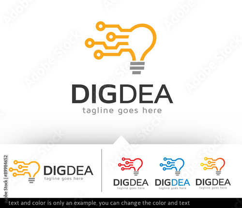 Digital Idea Logo Template Design Vector