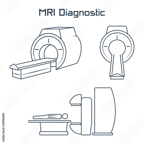 MRI diagnostic vector icons