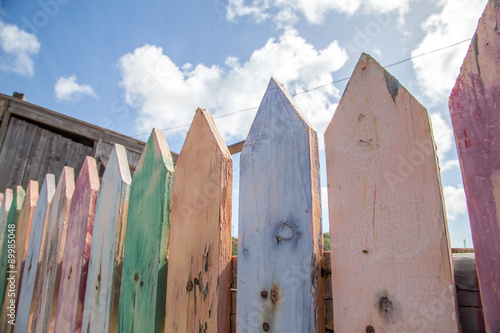 colorfull picket fence