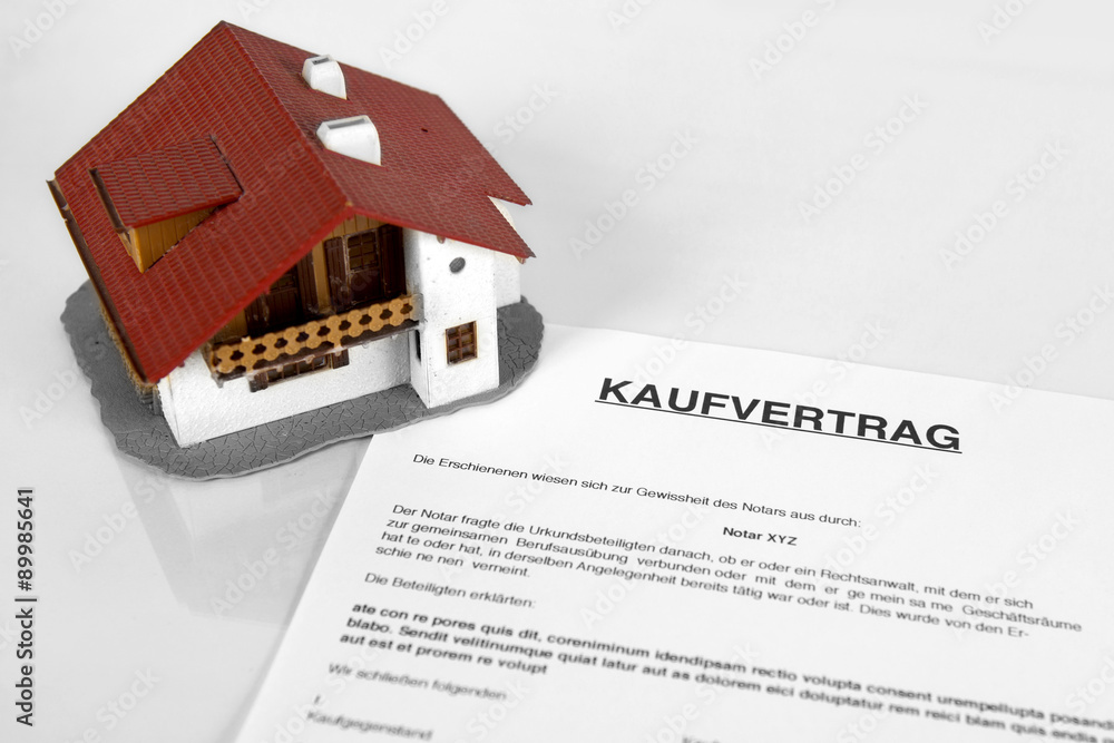 Kaufvertrag Haus Stock Photo Adobe Stock