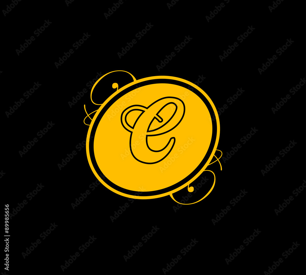 Obraz premium Luxurious Letters Logo C