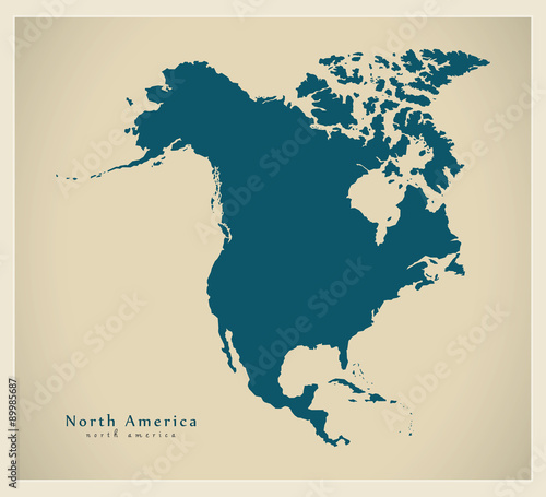 Modern Map - North America Map complete
